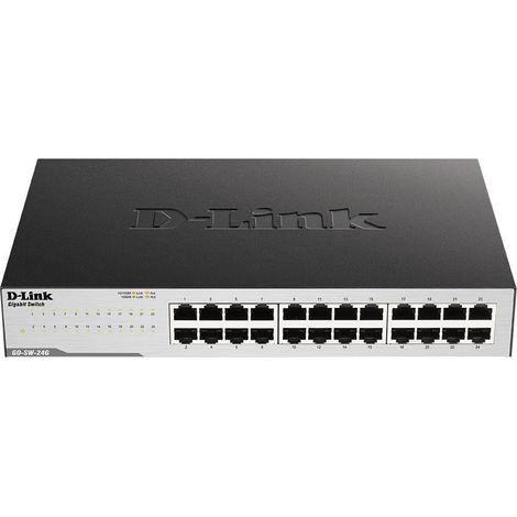 D-Link GO-SW-24G Non gestito L2 Gigabit Ethernet (10/100/1000) 1U Nero (1/4)