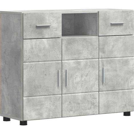 Vitrina Gris hormigón 88.5 x 30.5 x 73 cm Madera contrachapada vidaXL (1/5)
