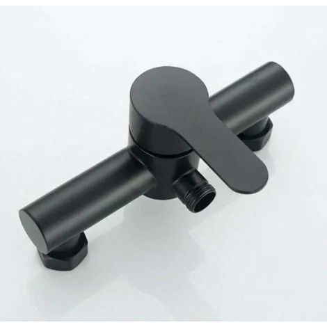 Robinet de baignoire mural en acier inoxydable noir – Valve en céramique anti-fuite – Technologie Turbostat (1/3)