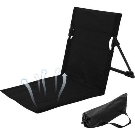 Chaise Pliante - Aluminium - Oxford 600D - 68 x 39 x 40 cm - Intérieur Extérieur - Noir - 1 Pièce (1/5)