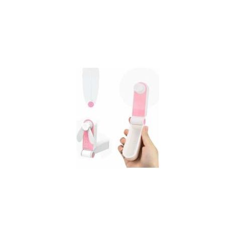 Mini-Taschenventilator, Tischventilator mit USB-Anschluss, wiederaufladbar, für Zuhause oder unterwegs, 2 Geschwindigkeitsstufen, pink, kleiner Handventilator – Sunny – Crezuo (1/4)