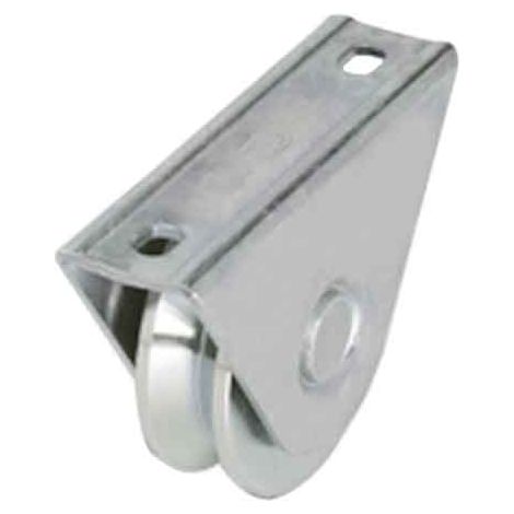 RUEDA CON SOPORTE EXTERNO PARA PUERTAS CORREDERAS GARGANTA Y 80 mm
