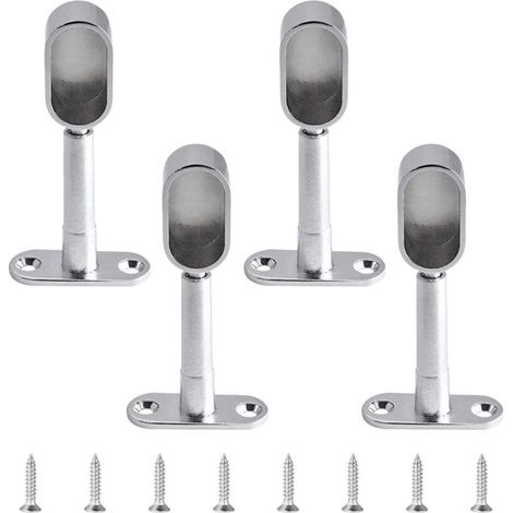 Lot de 4 supports ovales réglables en alliage de zinc pour armoire de chambre à coucher ou salle de bain (1/4)