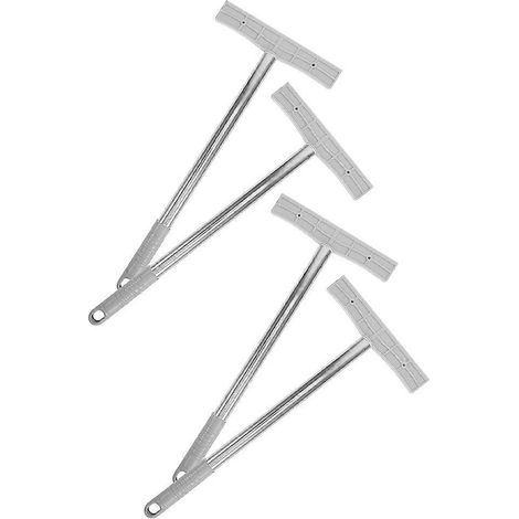 Poteau de signalisation en acier inoxydable, porte-panneaux multifonctionnel portatif, lot de 16 (1/5)