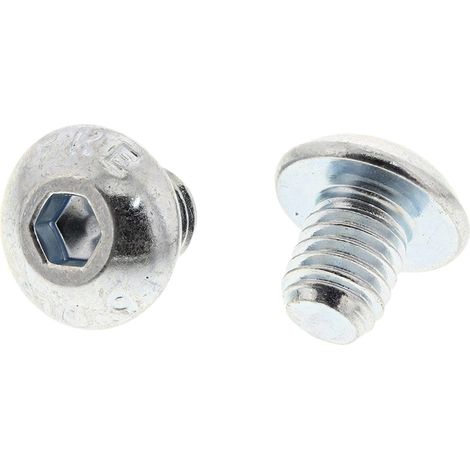 Vis à six pans creux, M5 x 6mm, tête Vis bombée à tête creuse hexagonale, en Acier ( Prix pour Sachet de 50 )