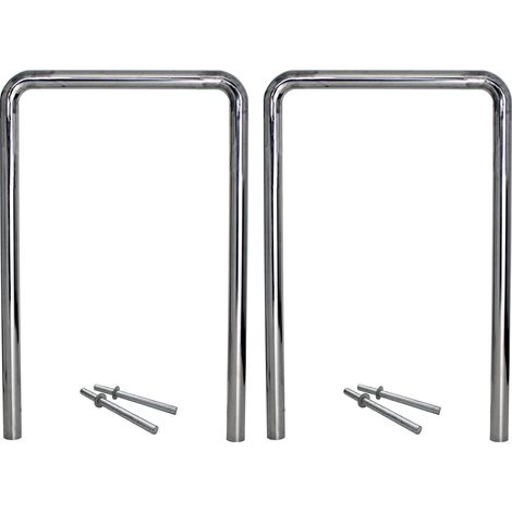 2 x Fahrradanlehnbügel 118 x 78 cm Edelstahl Ø 60 mm Typ U Einbetonieren Fahrradständer Parker Typ U (1/5)