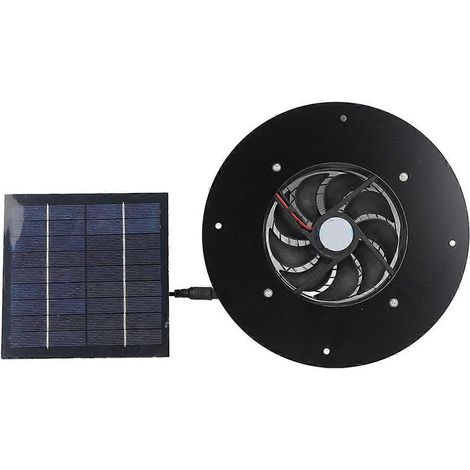 Kit de ventilateur à panneau solaire, panneau solaire 10 pouces pour poulailler, serre ou abri de jardin. (1/5)