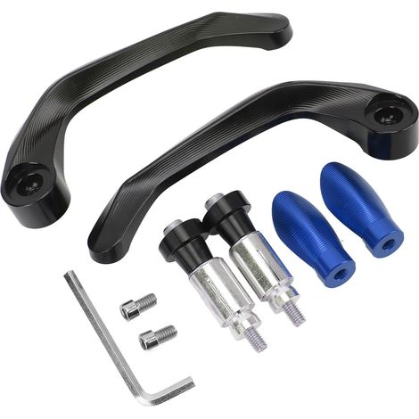 Protection d'embrayage et de frein de moto anodisée, résistante aux chocs, universelle pour guidon de 22 mm, bleue (1/5)