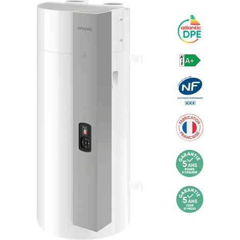 Chauffe-eau thermodynamique Calypso connecté vertical mural 150L ATLANTIC