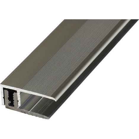 Abschlussprofil PROLINE PROVARIO Uni, 7-18 mm, Aluminium, 100 cm, eloxiert Edelstahl (1/3)