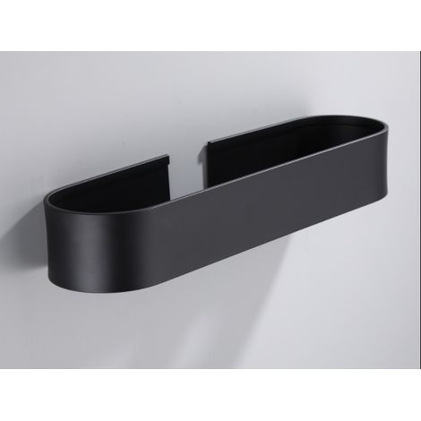 Étagère de douche, Étagère Douche sans Percage, Etagère de Salle de Bain, Panier de Douche, Aluminium, Finition Mat, pour Salle de Bain Cuisine - Noir (1/5)
