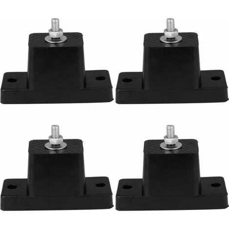 Lot de 4 Supports de Montage Disolateur de Vibrations en Caoutchouc/Support de Montage de Climatiseur (1/5)