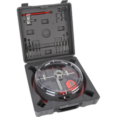 Kit d'outils de perçage et de coupe pour scie cloche réglable de 40 à 200 mm avec couvercle anti-poussière ABS (1/5)