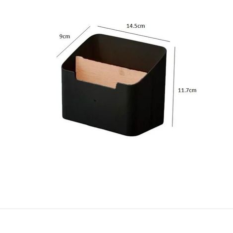 1 Boîte de rangement, 2 compartiments, plastique PP, design moderne, pour télécommandes et bureau (1/5)
