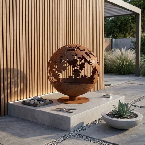 Relica Cut Out Garden Fireball Fire Pit (1/2)