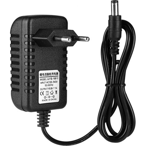 Lithium-Ladegerät, 16,8 V/1 A, beständig an der Steckdose, Eingang 100–240 V, Adapter für den EU-Schnitt für Li-Ionen-Batterien (1/3)