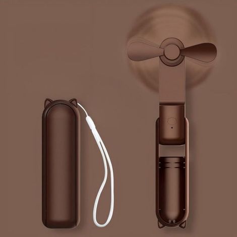Ventilatore portatile，3,5 x 3,7 x 11,9 cm，Ventilatore portatile pieghevole，Ricaricabile tramite USB，Autonomia della batteria di 3-6 ore (1/5)