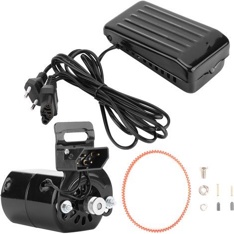 Kit moteur pour machine à coudre domestique avec pédale de commande et courroie 180W (1/4)