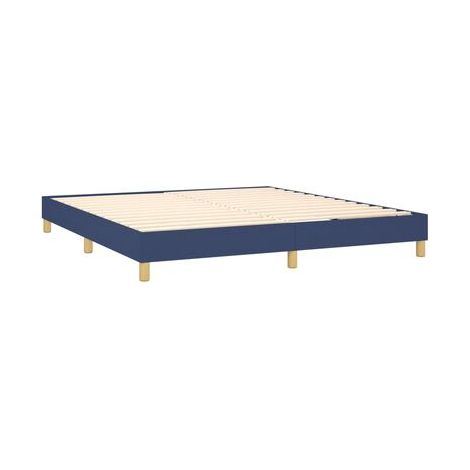 Sommier Snowco, matelas à LED bleues, 160 × 200 cm, tissu, tissu doux et respirant, éclairage led d’ambiance, pour chambre, décor moderne, facile à assembler (1/5)