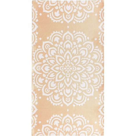 Tappeto Esterni beige Sintetico con Forme Geometriche 80 x 150 cm Thane