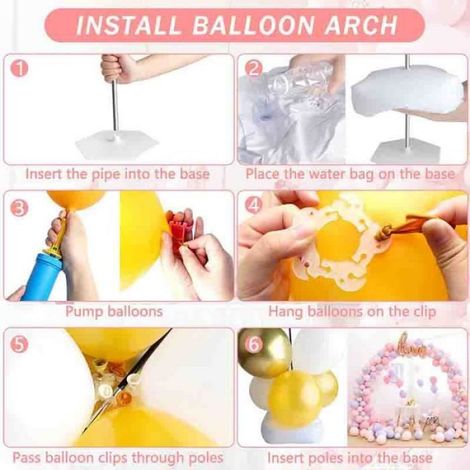 Kit d'arche de ballons - - 3 m - Réutilisable - Support réglable - Accessoires inclus (1/4)