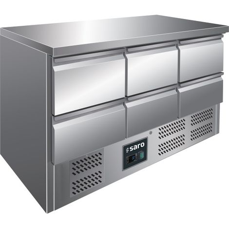 Table réfrigérée - 6 tiroirs - GN1/2 - Inox - Saro