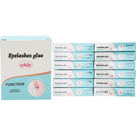 12 paires colle faux cils waterproof séchage rapide longue tenue transparente facile à retirer entretien extension cils (1/5)
