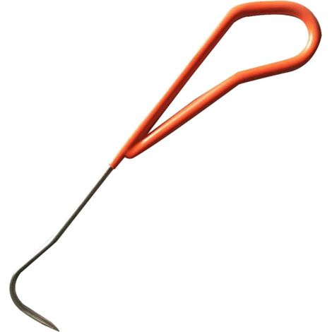 Herramienta ergonómica y multifuncional de acero inoxidable para desherbar y cuidar las plantas.