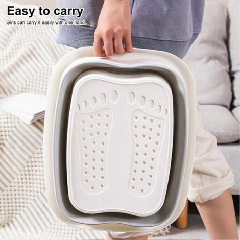 Bassin de bain de pieds pliable pour piscine, bassin de bain de pieds pliable, baignoire de rinage des pieds portable, accessoi (1/5)