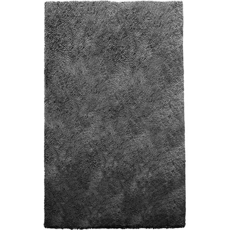 Tapis moelleux gris foncé 152x244 cm pour salon et chambre,antidérapant et moderne,parfait pour la décoration intérieure (1/5)