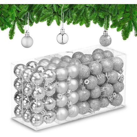Juego de 96 adornos navideños de plástico para árbol de Navidad