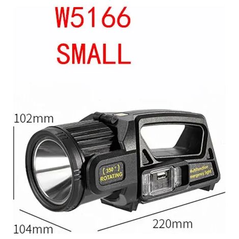 Lampe torche LED haute puissance portable à énergie solaire - Projecteur - Étanche (1/5)