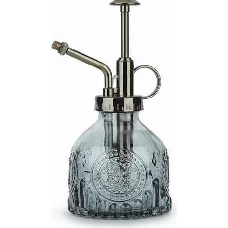 Arrosoir en Verre,Rétro Style Darrosage Pulvérisateur, Arrosoir à Une Main,avec Pompe sur Le Dessus(Gris) (1/5)
