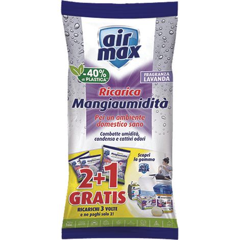 Airmax mangiaumidita' sali ricarica lavanda - 3 ricariche gr.450