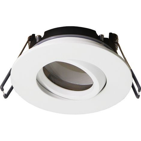 Spot de plafond encastrable étanche réglable salle de bain POLI blanc IP44 – EDO Solutions (1/2)