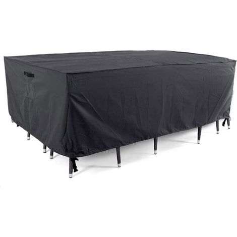 Housse De Table De Jardin D'extérieur,Housse Salon De Jardin Rectangulaire,Housse De Table D'extérieur en Tissu Oxford 210D,Housse De Protection Meuble Extérieur Imperméable Et Coupe-Vent (1/5)