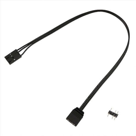 Connecteur 4PIN RGB vers Adaptateur ARGB Standard 3 Broches 5V pour Carte Mère, Convertisseur LED Adressable, Câble Compatible 10cm, Kit de Conversion pour Éclairage PC
