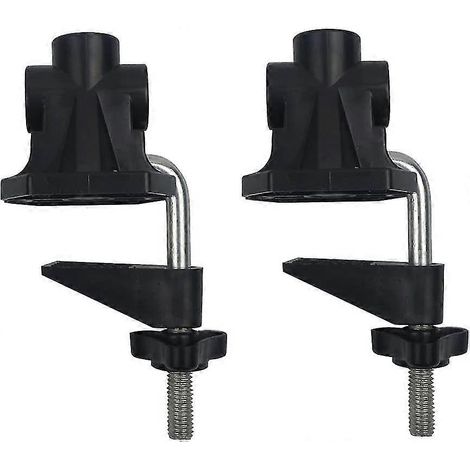 Pince universelle compatible avec les microphones, pince compatible avec les pieds de microphone et les lampes de table (noir, 2 pièces) (1/5)