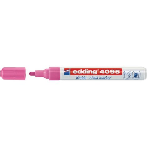 Marcador de tiza 4095 linea rosa neón 2-3mm punta redonda EDDING (Por 10)
