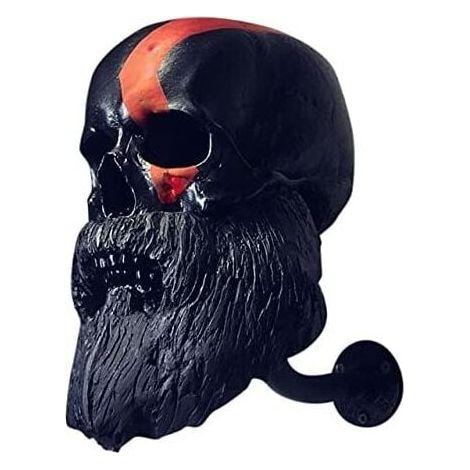 1 Support casque mural en résine, design squelette, pour moto et sport, décoration garage (1/5)