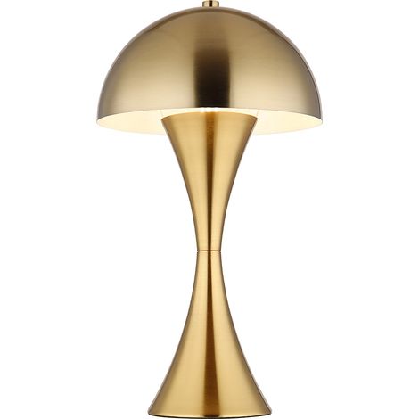 Lampe de table couleur laiton Lampe de table Lampe de chambre à coucher Lampe de lecture Lampe de chevet, métal, 1x douille E27, DxH 20x36,1 cm (1/5)