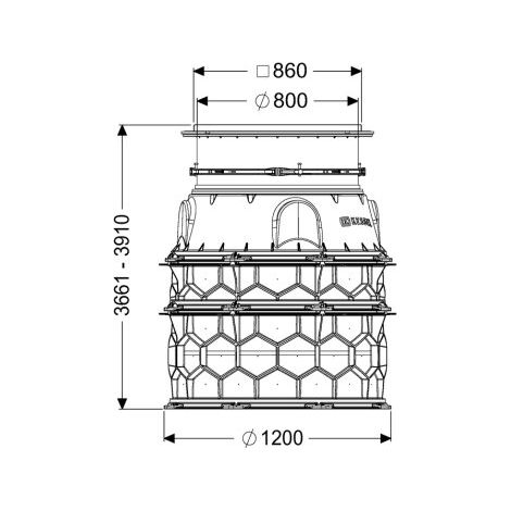 Module de chambre KESSEL 8740080 LW 1000 - dalle de fondation