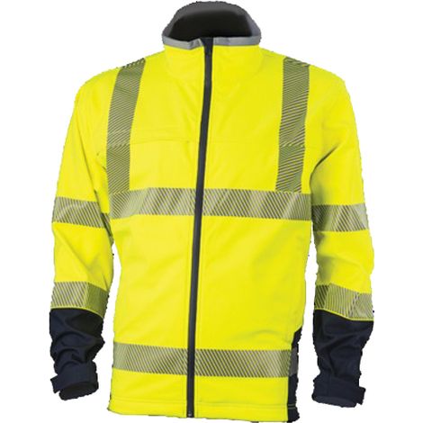 Veste Softshell STATION ACCESS HI-VIZ jaune fluo/bleu marine TL - COVERGUARD - 7STAYL