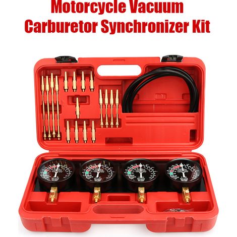 Jauge d'équilibrage de calage de carburateur à dépression pour carburateurs à 4 cylindres, jauge de calage de carburateur universelle, testeur de pression pour carburateurs de moteurs de motos à 2, 3 (1/5)