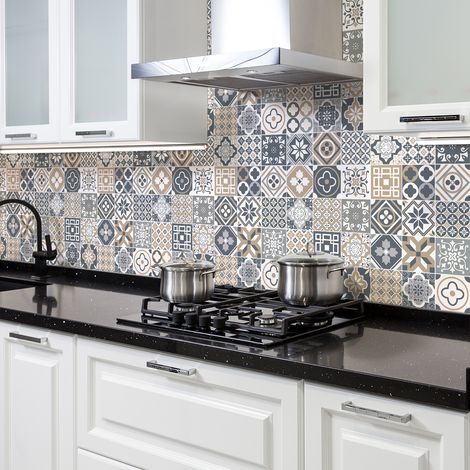 Stickers muraux - Sticker Mural Carrelage adhésif Cuisine Salle de Bain - 30 STICKERS CARRELAGES BENJAMIO - 30stickers10x10cm (1/5)