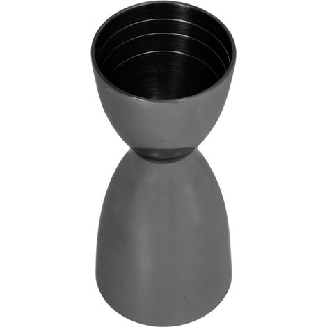 Doseur double à cocktail en acier inoxydable, verre doseur à vin, doseur de bar en forme de U, plaqué noir (1/5)