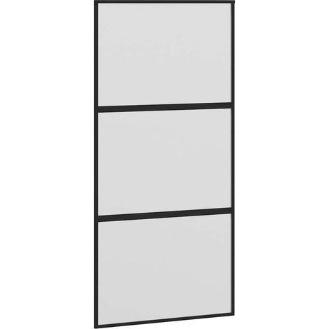 Maison Exclusive - Schiebetür Schwarz 102,5x205 cm Hartglas und A