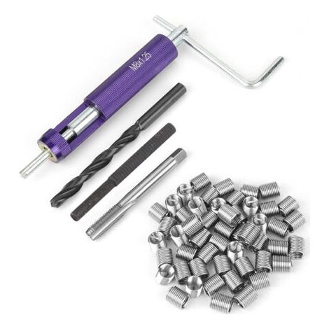 50 inserts filetés hélicoïdaux en fil d'acier inoxydable enroulé M8 x 2D