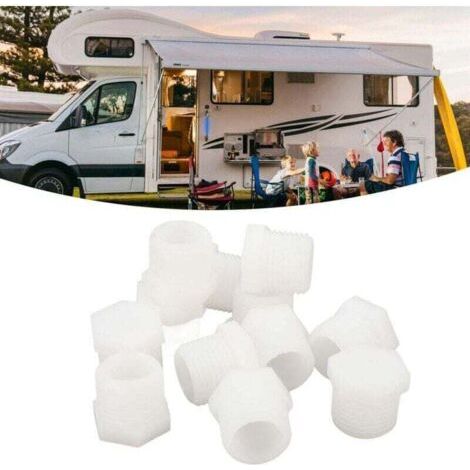 Kit de 12 bouchons de vidange pour chauffe-eau de camping-car, 1/2 po, plastique blanc, pour chauffe-eau Atwood (1/4)