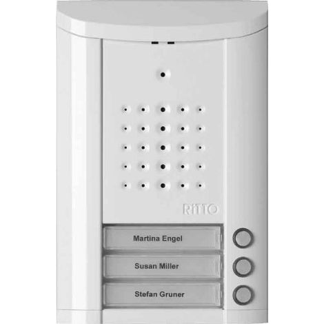 ritto Interfono Moderno Plateado 3 botones compacto
